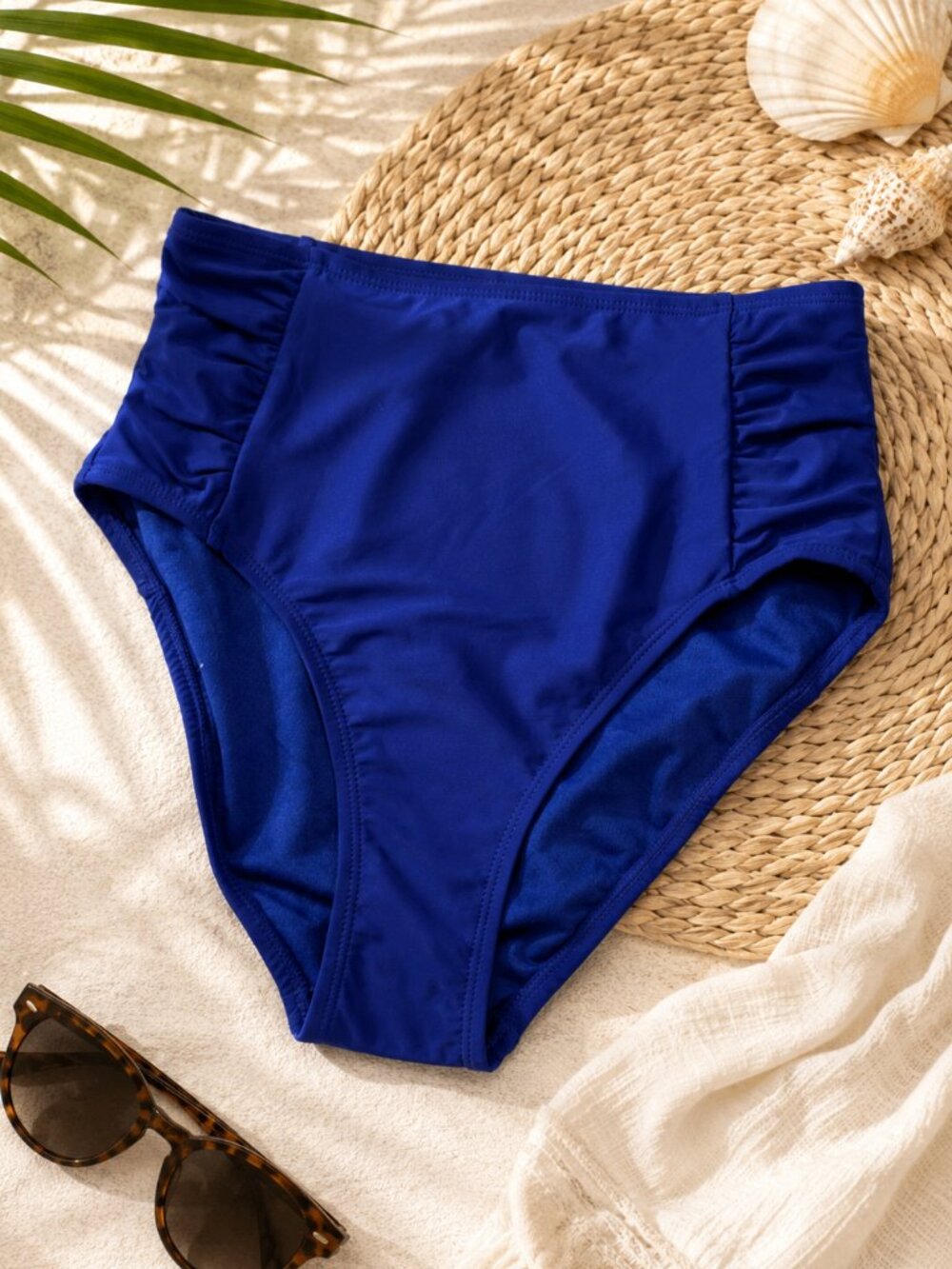 BCBG• NWT• small• royal blue• high waisted•‎ bikini bottom (WA-506)